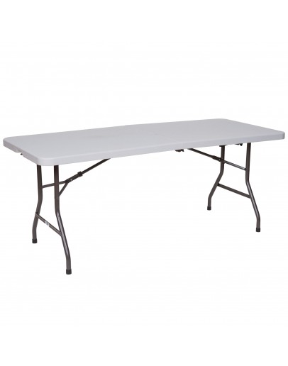 6 Foot Banquet Plastic Blow Mold Half Folding Table for Sale